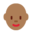 woman, medium-dark skin tone, bald